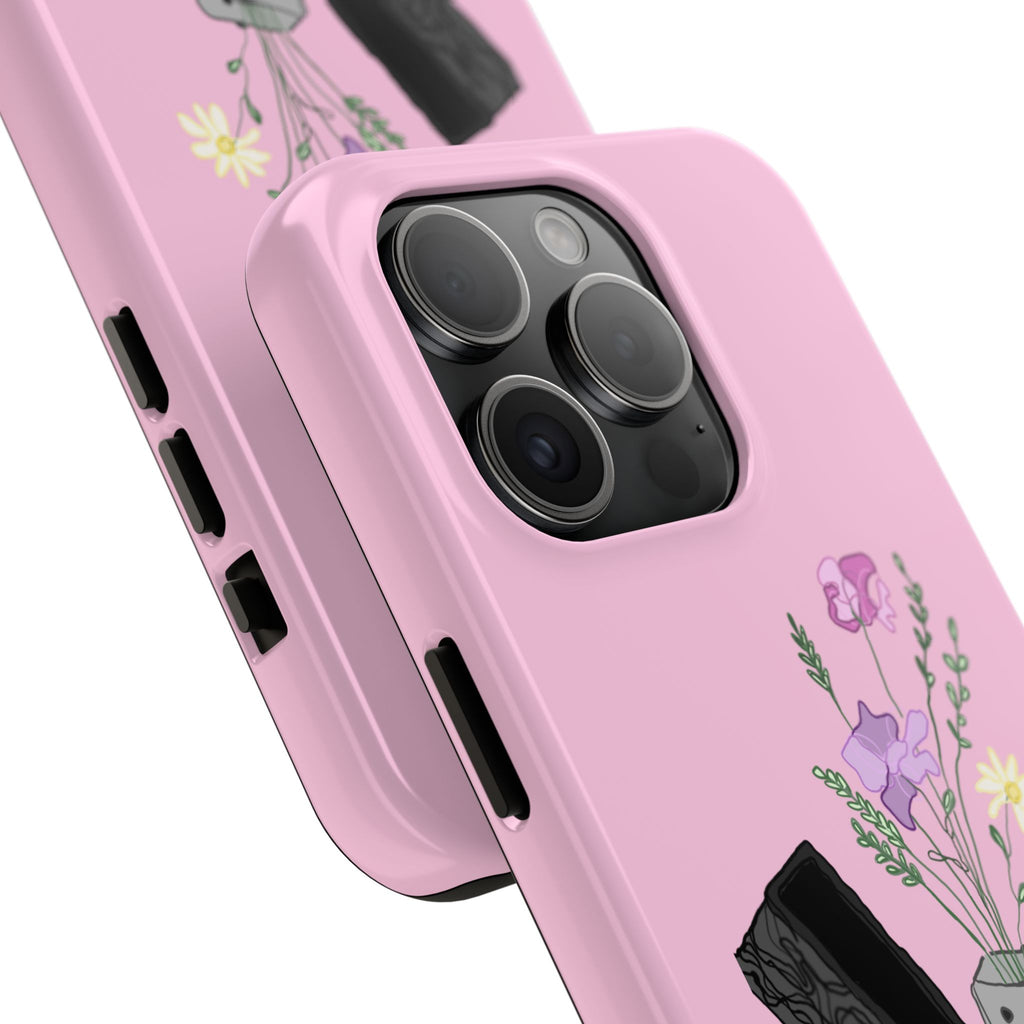 Pink Lighter Floral Tough Phone Case — Protective iPhone Cover with Wildflower Design