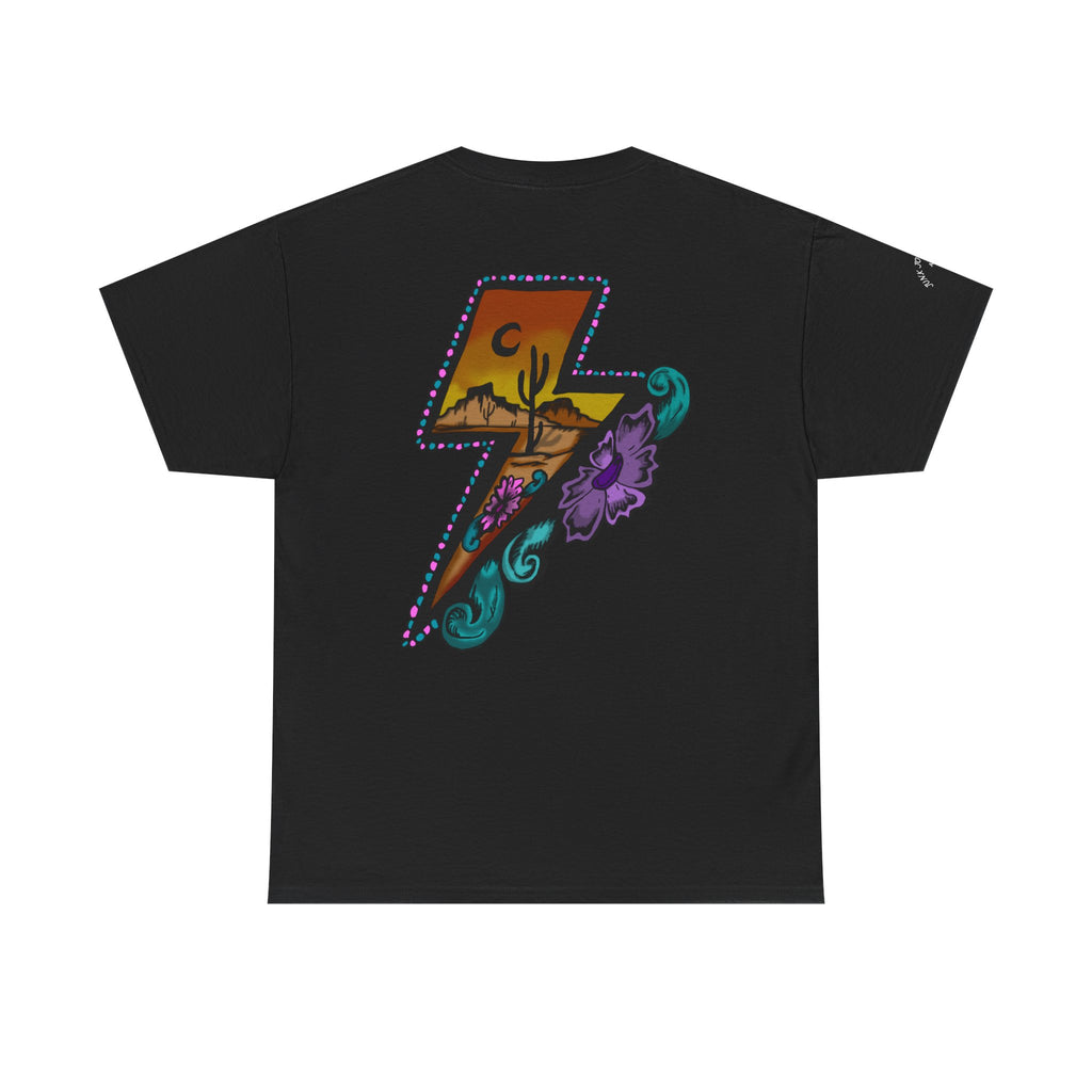 Wild & Free Lightning Bolt Tee — Desert Sunset Graphic T-Shirt