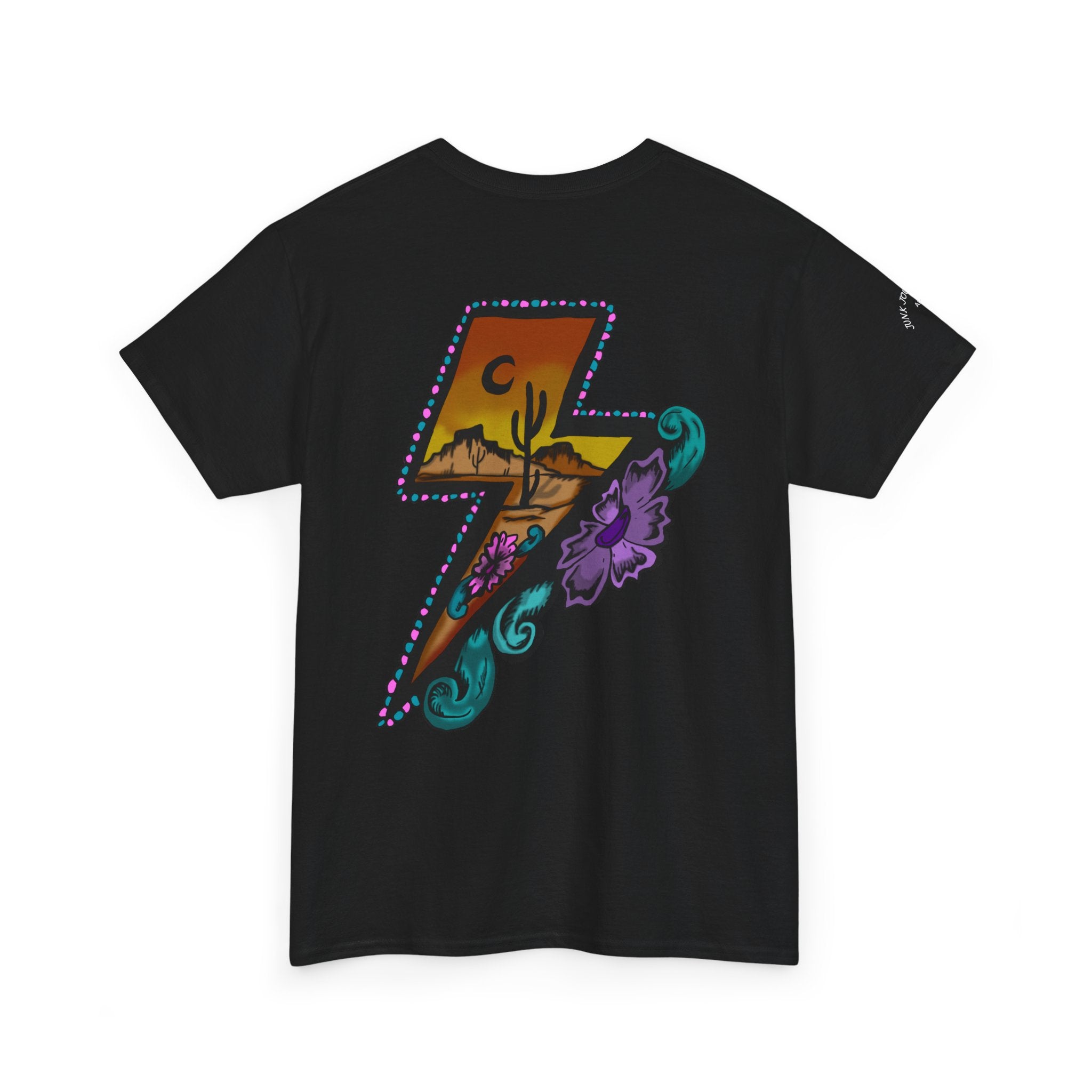 Wild & Free Lightning Bolt Tee — Desert Sunset Graphic T-Shirt