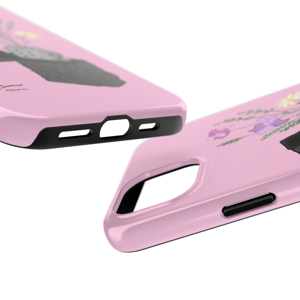 Pink Lighter Floral Tough Phone Case — Protective iPhone Cover with Wildflower Design